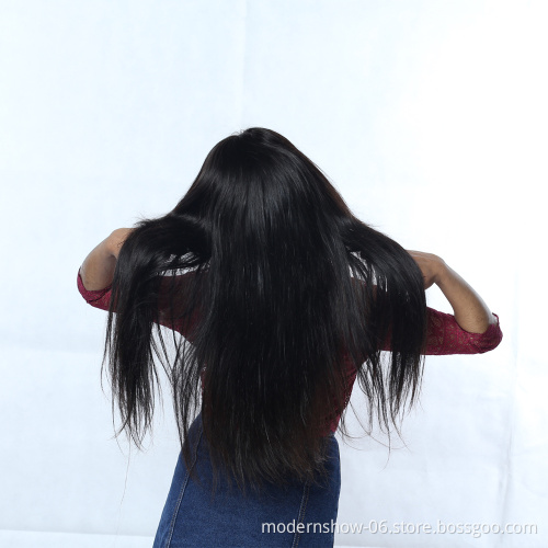Modern Show Swiss Lace Front Wig Wholesale Brazilian Human Hair Wig With Pre Plucked Virgin Full Lace Wigs For Black Women